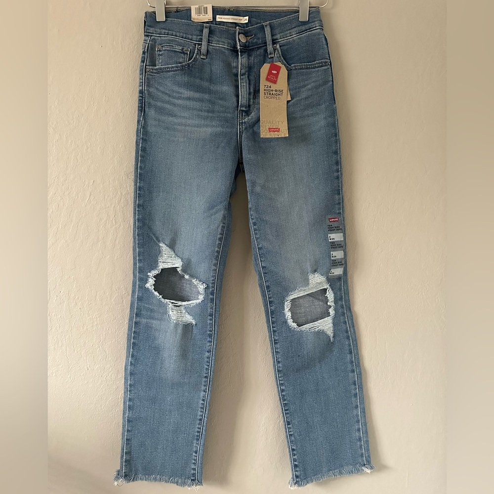 Levi’s High Rise Straight Crop Jeans